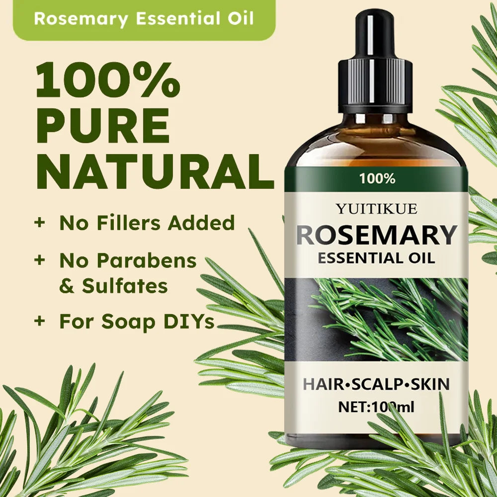 Belle Aura Pure Rosemary Essential Oil (100ml)