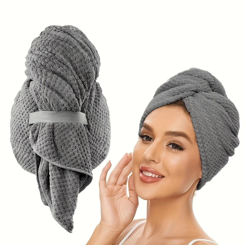 Belle Aura Quick-Dry Microfiber Hair Towel Wrap
