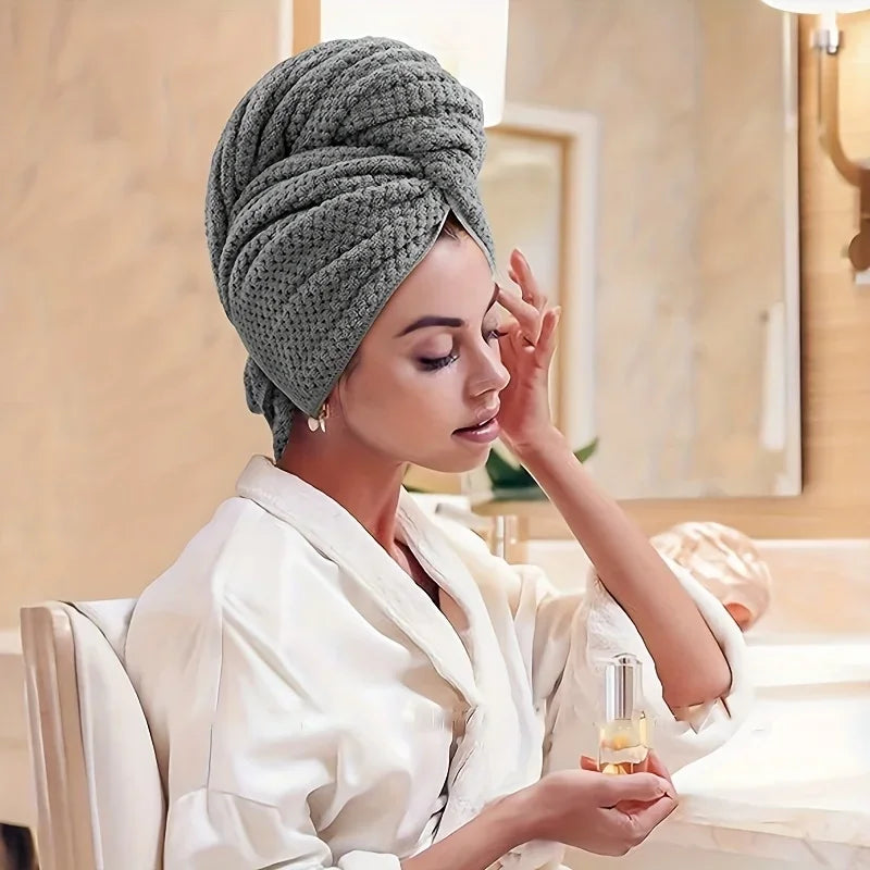 Belle Aura Quick-Dry Microfiber Hair Towel Wrap