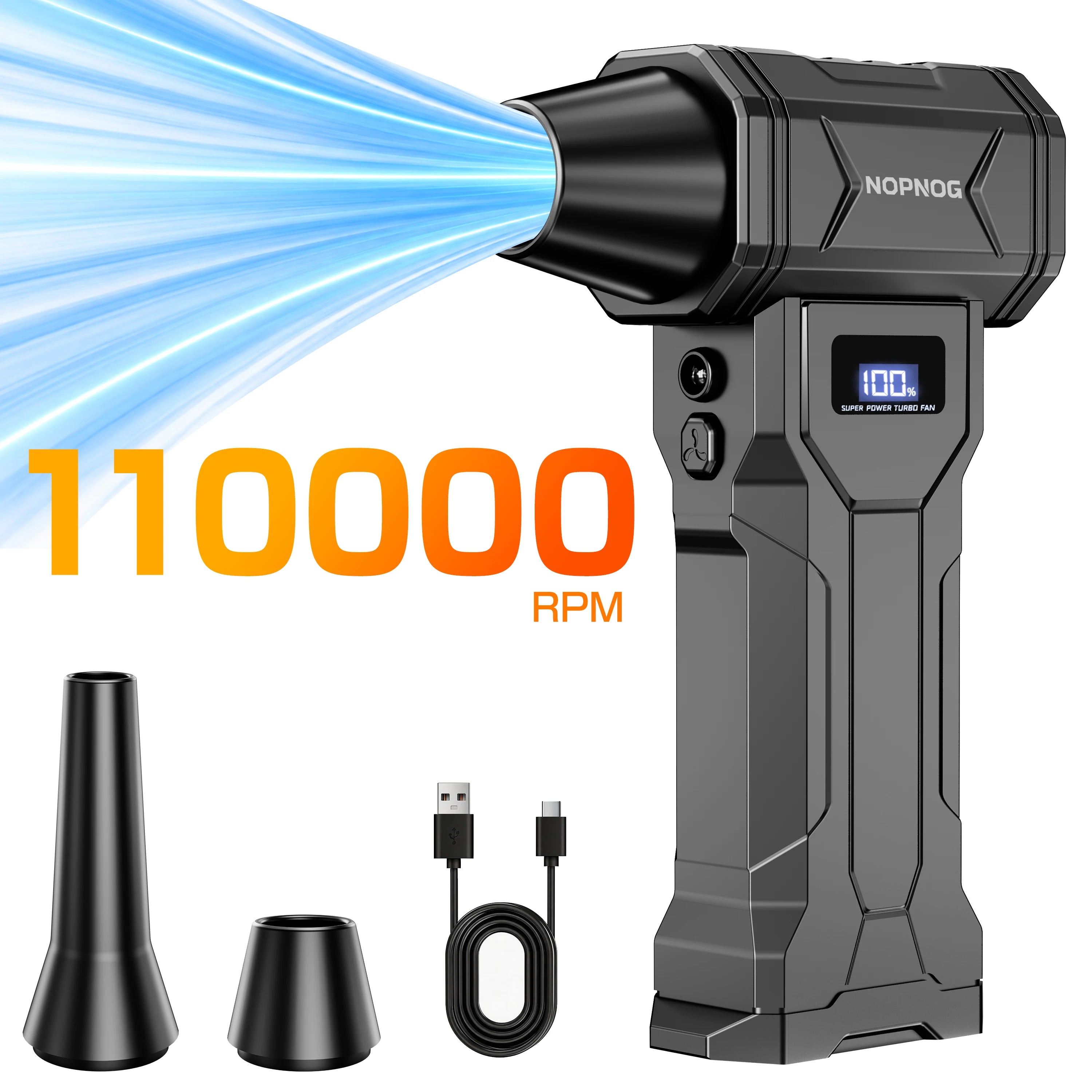 Cordless Air Duster & Turbo Vacuum Blower